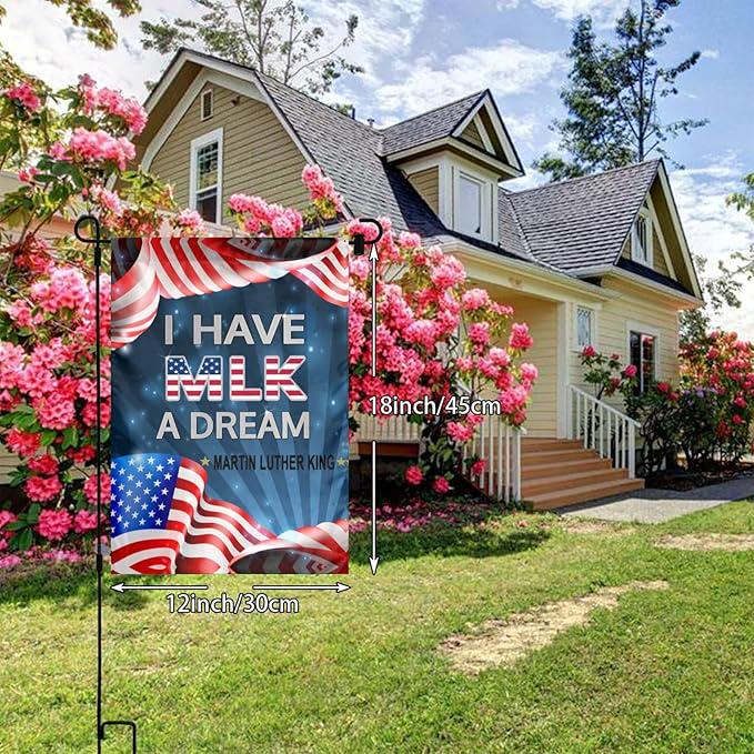I Have A Dream Martin Luther King Jr Day Patriotic Garden Flag Double Sided Yard Decor