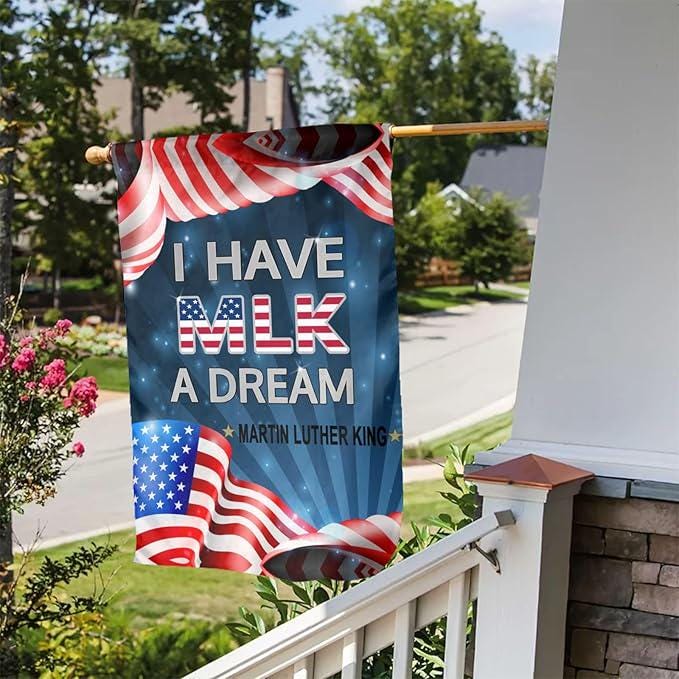I Have A Dream Martin Luther King Jr Day Patriotic Garden Flag Double Sided Yard Decor