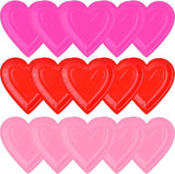 48 Pcs Heart Shaped Paper Plates Romantic Red Tableware for Valentines Day Party
