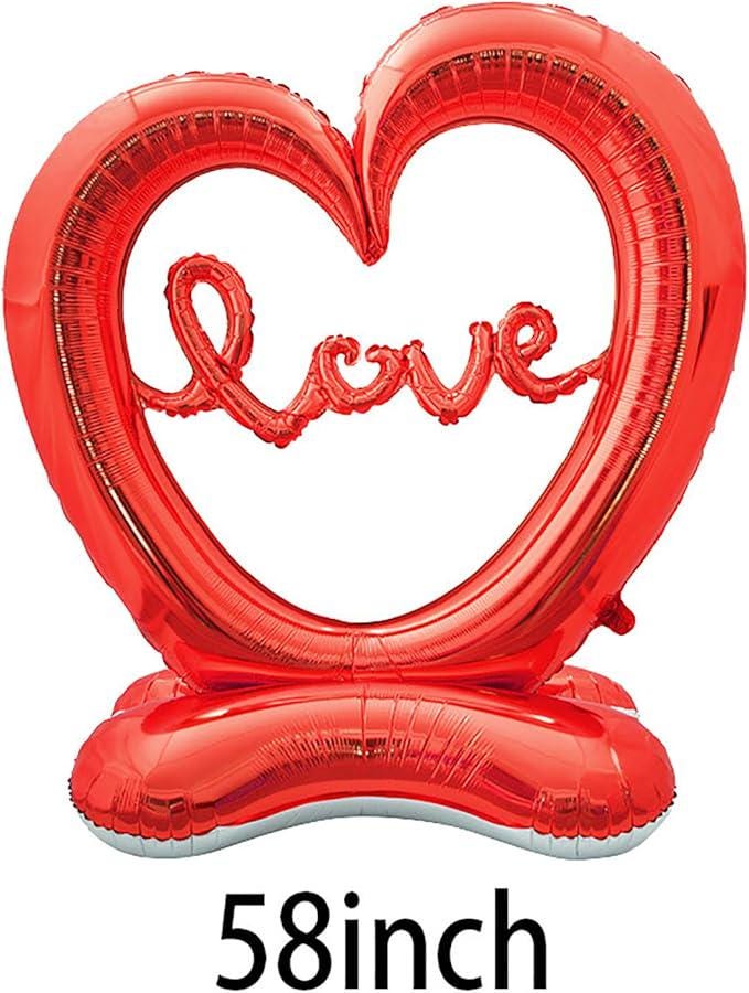 1 Pc Giant Heart Balloon Red Love Foil Balloon for Valentines Day Wedding Anniversary Party