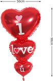 38 Inch I Love U Red Heart Foil Balloons 2 Pcs for Valentines Day Wedding Anniversary Party