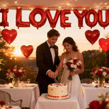 I Love You Letter Balloons 16 Inch Red Heart 18 Inch Foil Balloons for Valentines Day Wedding Party