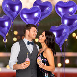12 Pcs Purple Heart Balloons 18 Inch Love Balloon Valentines Wedding Party Decor