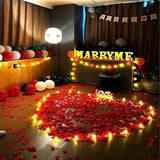 1062 Pcs Valentines Day Balloons Set Red Rose Leaves Love Heart Wedding Party Decor