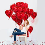 Red Heart Balloons 20 Pcs 18 Inch Foil Love Valentines Wedding Party Decor