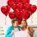 Red Heart Balloons 20 Pcs 18 Inch Foil Love Valentines Wedding Party Decor