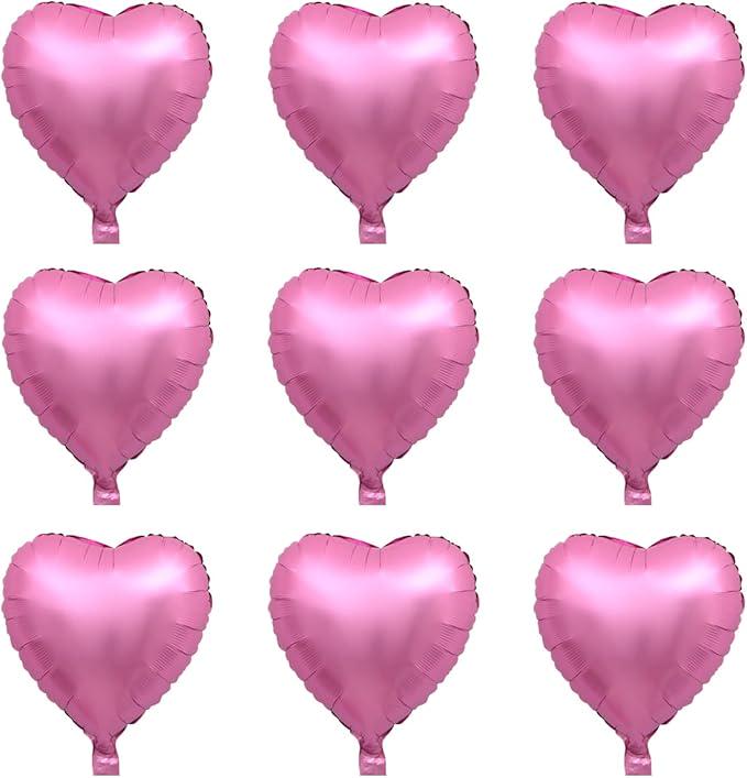 30 Pcs Pink Heart Balloons 18 Inch Foil Love Valentines Wedding Party Decor