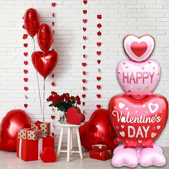 Valentines Day Balloon Arch Kit 220 Pcs Red Pink White Heart Wedding Party Decor