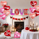 16 Pcs Valentines Day Heart Balloons 18 Inch Red Pink Love Wedding Party Decor