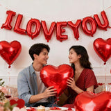 I Love You Balloons Red Heart Foil Love Valentines Wedding Party Decor