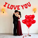 I Love You Balloons 16 Inch Red Heart Valentines Anniversary Party Decor