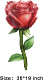 Ruby Dark Red Rose Foil Balloons Valentines Floral I Love You Party Decor