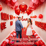 Red Will You Be My Girlfriend Balloon Set Heart Lips Love Balloons Valentines Decor