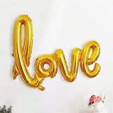 42 Inch Gold Love Letter Balloons 2Pcs Giant Balloons for Wedding Birthday Party
