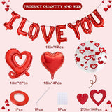 67Pcs Valentines Day Balloon Set I Love You Heart Balloons Wedding Party Decor