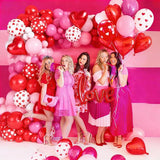 Valentines Day Balloon Arch Garland Kit 126Pcs Red Pink Heart Party Decor