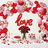 191Pcs Valentines Day Balloon Garland Arch Kit Love Heart Confetti Party Decor