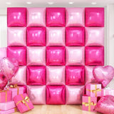 Hot Pink Foil Balloon Wall 25 Pcs Double Sided Party Decorations