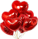 20 Pcs Red Heart Balloons 18 Inch Foil Love Balloons for Wedding Party