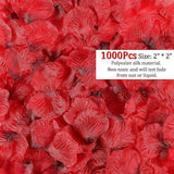 40 Pcs I Love You Heart Balloons Kit with Silk Rose Petals for Valentines Party