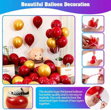 50PCS Love Balloons with Heart Balloons and Silk Rose Petals Gold Balloon Kit for Valentine Party
