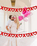 4 Pack Felt Red Pink XOXO Heart Garland Banners Valentines Wedding Decor