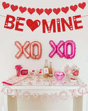 Red Be Mine Heart Garland Valentines Day Banner Party Decoration