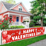 Happy Valentines Day Banner Extra Large Red Pink Heart Yard Decoration