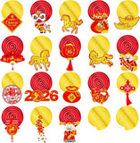 20pcs Chinese New Year 2026 Hanging Swirls Horse Ceiling Streamers Decor