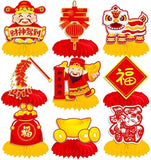 2026 Chinese New Year Party Honeycomb Centerpieces Spring Festival Table Decor