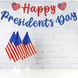 Presidents Day Banner Patriotic Classroom and Home Decor Happy Celebration Decorations
