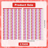 2 Pack Valentines Day Heart Foil Fringe Curtains 3.3x6.6ft Party Backdrop Decor