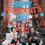 Happy Presidents Day Banner Party Decorations Patriotic Decor for Classroom and Home