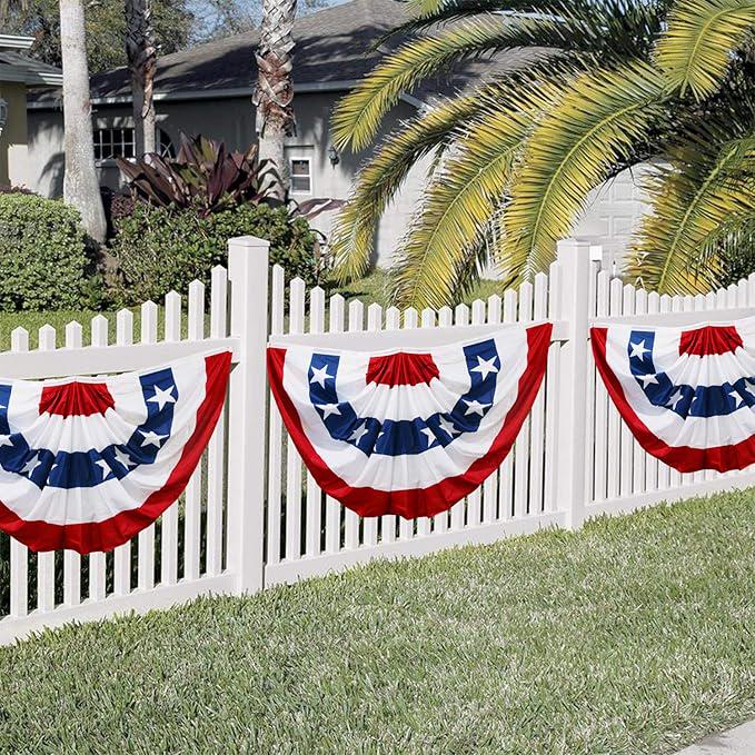 American Flag Bunting: 3x6 Foot Patriotic Porch Banner