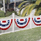 American Flag Bunting: 3x6 Foot Patriotic Porch Banner