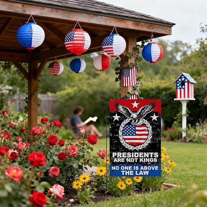 Presidents Are Not Kings Garden Flag, Double Sided Political Yard Banner