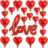 Red Heart Balloons and Love Balloon Kit 21 Pcs Valentines Wedding Party Decorations
