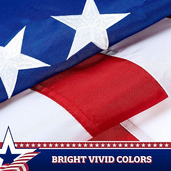 Betsy Ross American Patriotic Bunting Flag 13 Stars 7 Stripes Decorative 20x8 Feet