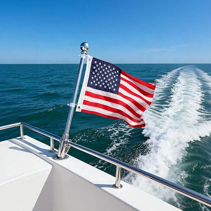 Small American Flag 12.5x18 Inch Boat Nylon Flag Brass Grommets President Day Decor