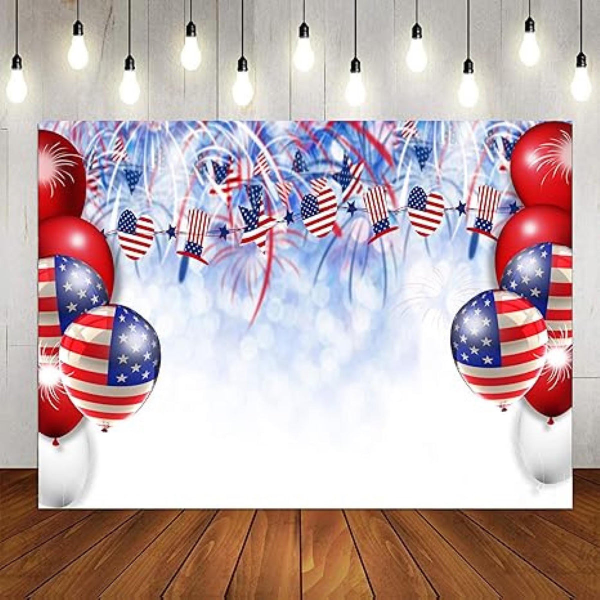 7x5ft US Flag President Day Photography Background Patriotic Party Banner
