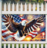 America President Day Backdrop Banner 71x43 Inch US Flag Bald Eagle Patriotic Party