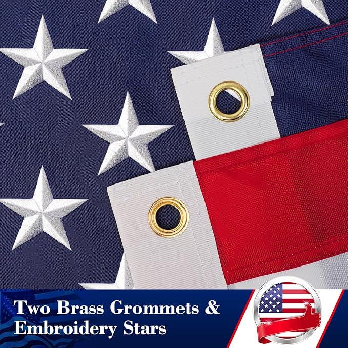 American Flag 3x5 Ft Durable Heavy Duty Polyester Waterproof Fade Resistant Outdoor US Flag