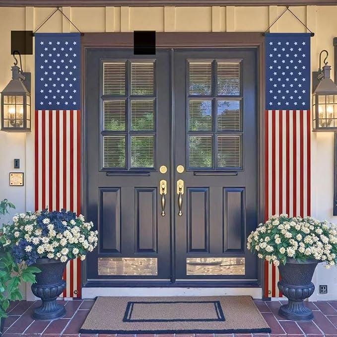 American Flag Porch Banner: Patriotic USA Celebration Decor
