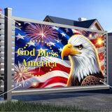 President Day Background Banner 71x43 Inch US Flag Bald Eagle Patriotic Party Supplies