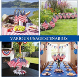 Mini American Flags on Sticks, Patriotic Party Decorations (Set of 24)