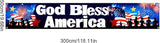 God Bless America Banner 118x20 Inch President Day Outdoor Yard Party Patriotic Decor