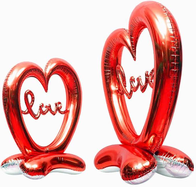 1 Pc Giant Heart Balloon Red Love Foil Balloon for Valentines Day Wedding Anniversary Party