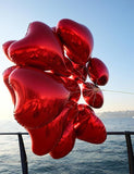 I Love You Balloons and Heart Balloon Kit with Rose Petals for Valentines Day Wedding Anniversary Party
