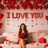 16 Inch Red I Love You Letter Foil Balloons for Wedding Anniversary Engagement Valentines Day Party