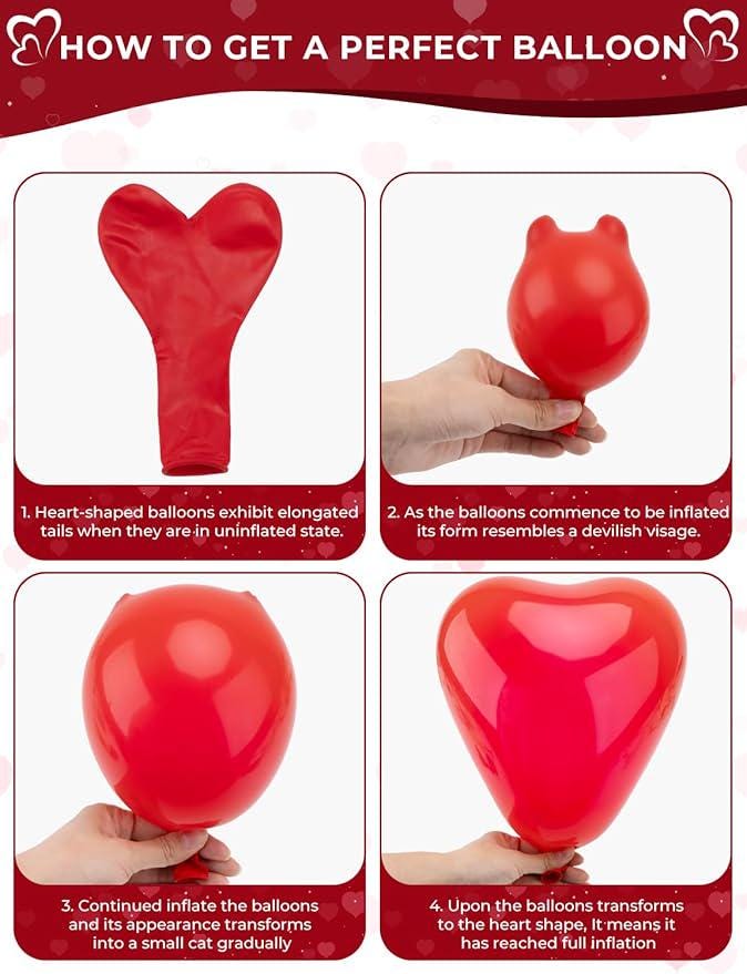 Valentines Day Balloons Set I Love You Love Bear Red Heart Balloons with 1000 Rose Petals